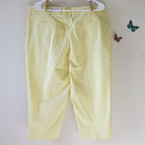 Studio Works Yellow Sunlight Cotton Capri Pants Size 16 - Picture 2 of 8